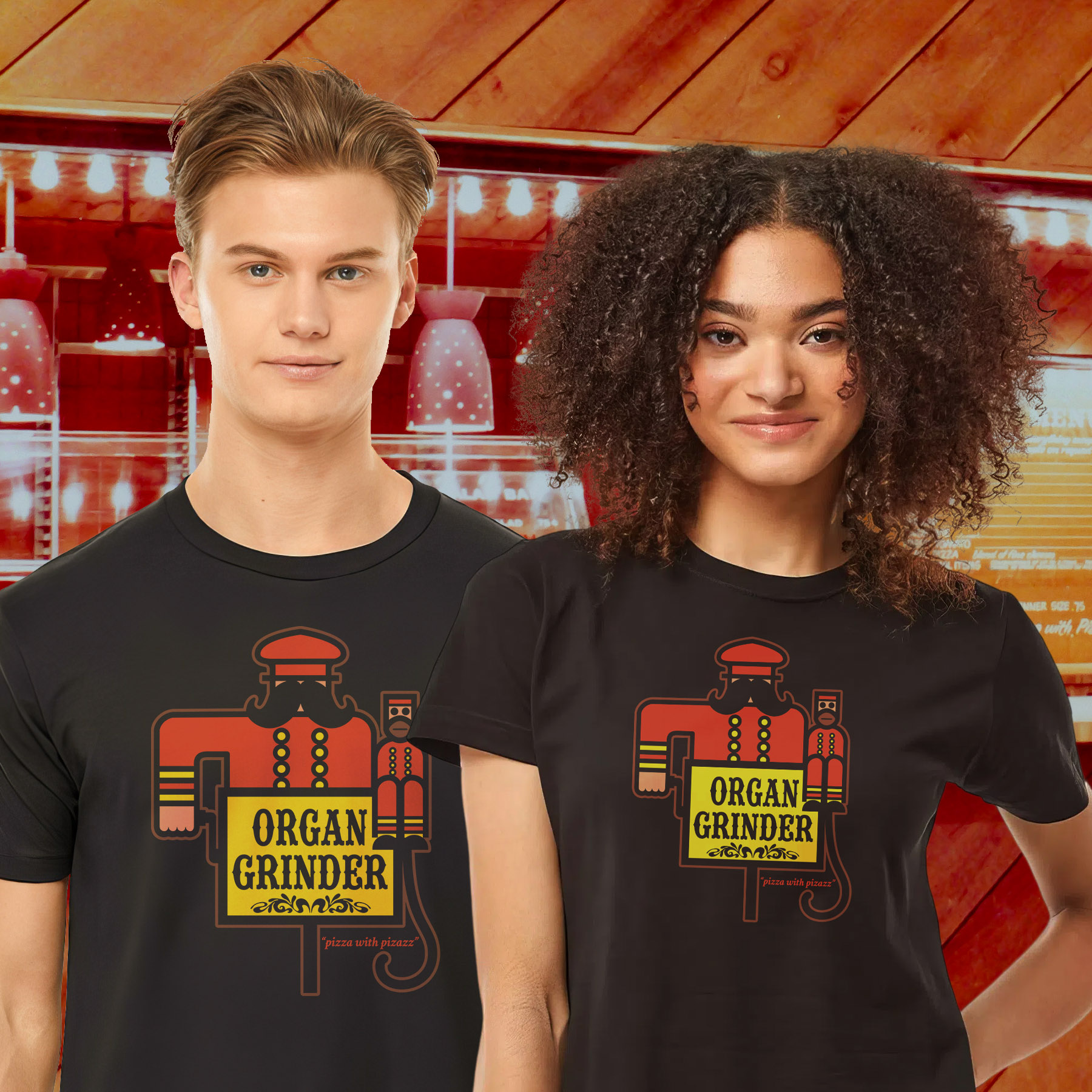 Organ Grinder T-Shirt – Men’s/Unisex and Women’s – Black