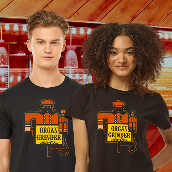 Organ Grinder T-Shirt – Men’s/Unisex and Women’s – Black